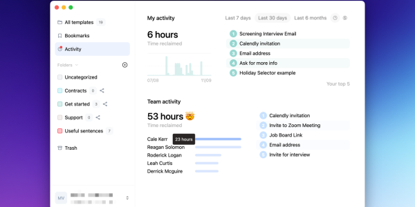 canned responses text snippets Your activity panel just got a makeover
