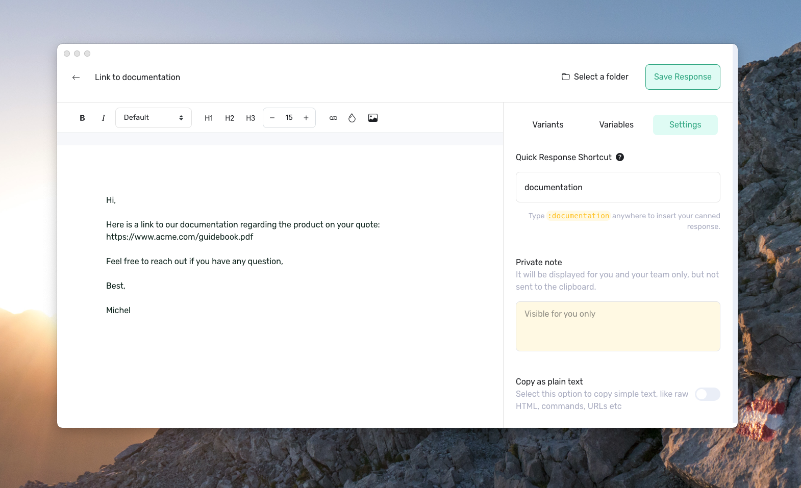 create canned responses in gmail