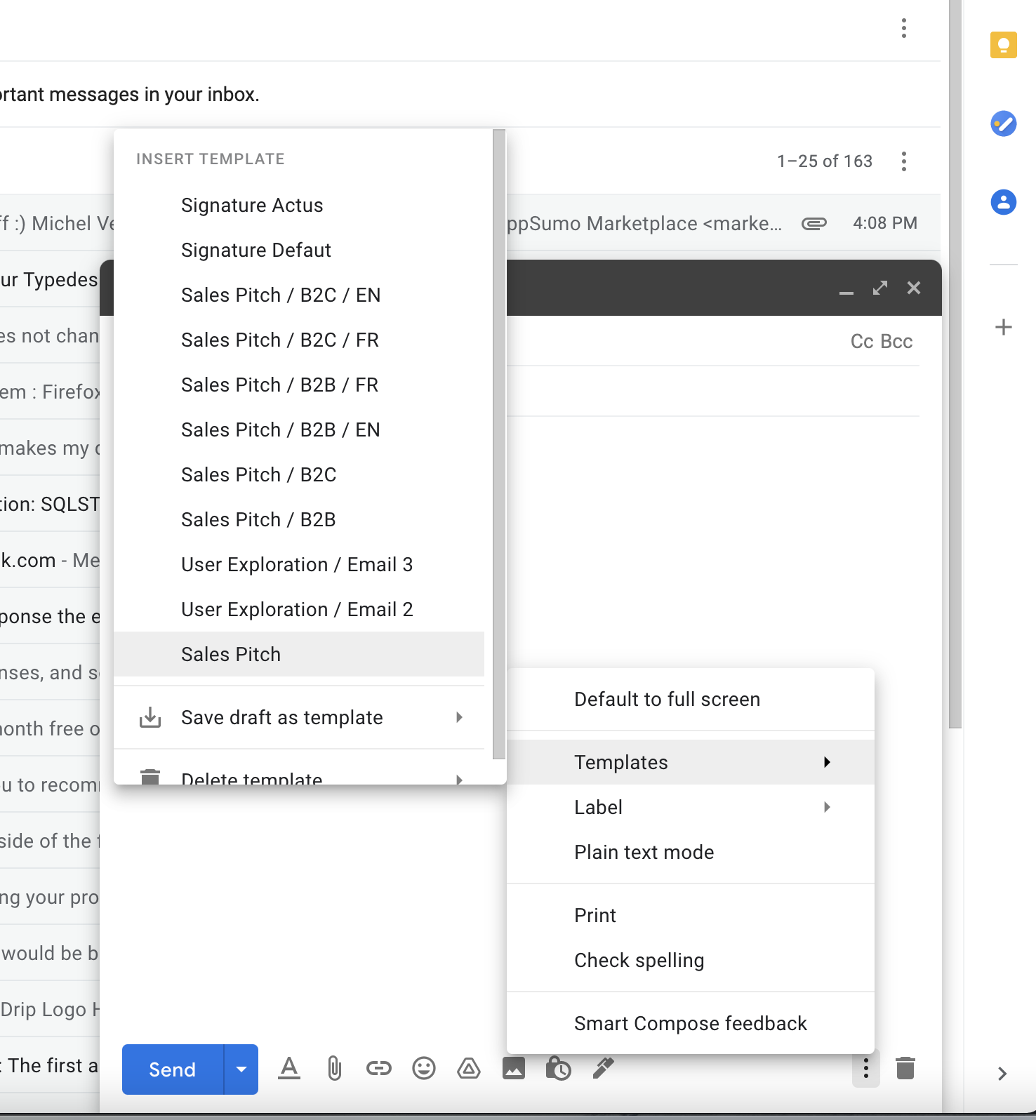 create canned responses in gmail